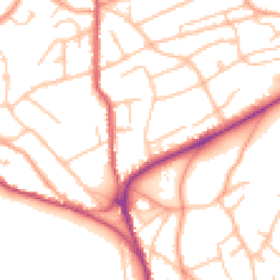 Daytime road noise heatmap for WR14 1HA