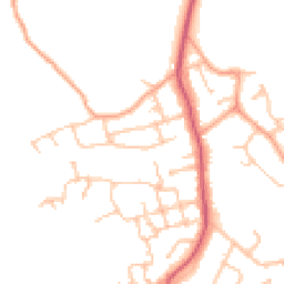 Daytime road noise heatmap for WR14 1LA