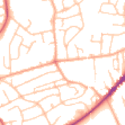 Daytime road noise heatmap for WR14 1LS