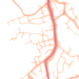 Daytime road noise heatmap for WR14 1NR