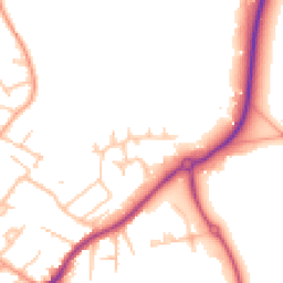 Daytime road noise heatmap for WR14 1YB