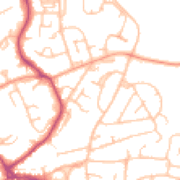 Daytime road noise heatmap for WR14 2DY
