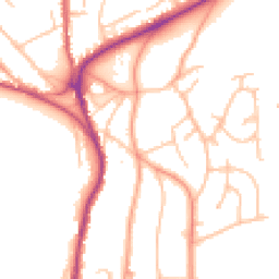 Daytime road noise heatmap for WR14 2JT