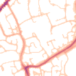 Daytime road noise heatmap for WR14 2LZ
