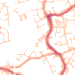 Daytime road noise heatmap for WR14 2NN