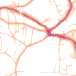 Daytime road noise heatmap for WR14 3BF