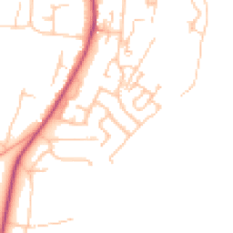 Daytime road noise heatmap for WR14 3JT
