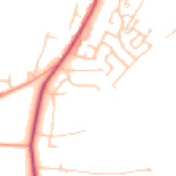 Daytime road noise heatmap for WR14 3JX