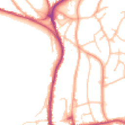 Daytime road noise heatmap for WR14 4AB