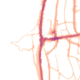 Daytime road noise heatmap for WR14 4PZ