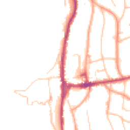 Daytime road noise heatmap for WR14 4QW