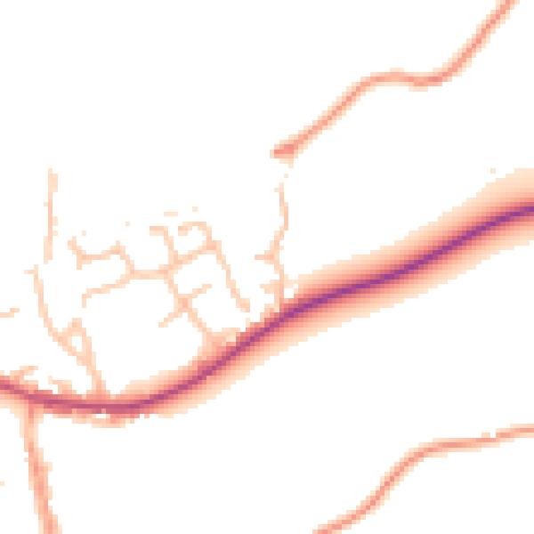 Daytime road noise heatmap for WR15 8AG