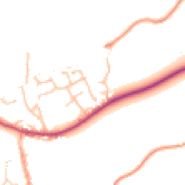 Daytime road noise heatmap for WR15 8AY