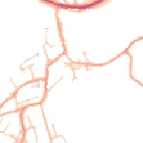 Daytime road noise heatmap for WR15 8BG