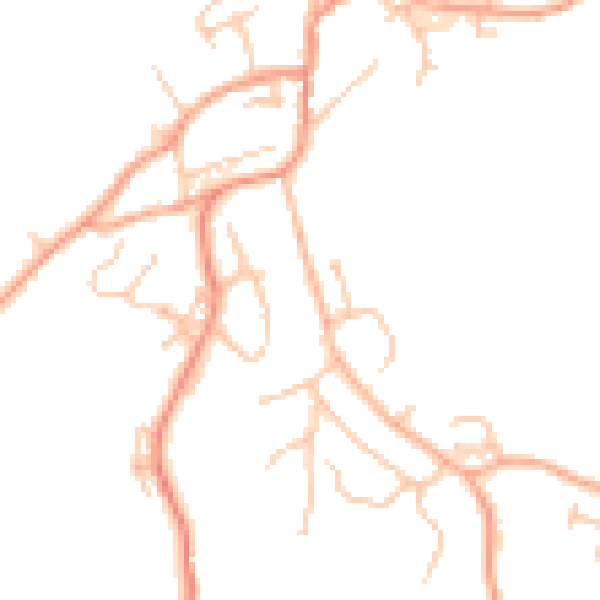 Daytime road noise heatmap for WR15 8BS