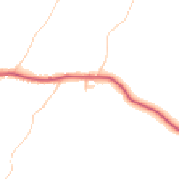 Daytime road noise heatmap for WR15 8JN