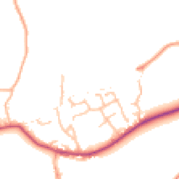 Daytime road noise heatmap for WR15 8LE