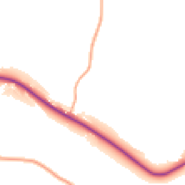 Daytime road noise heatmap for WR15 8LJ