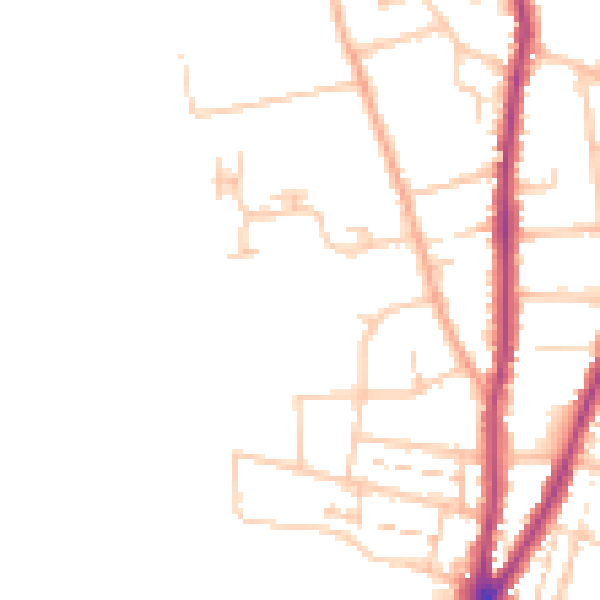 Daytime road noise heatmap for WR3 7AN