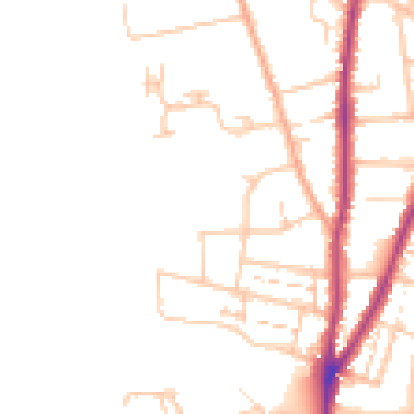 Daytime road noise heatmap for WR3 7AP
