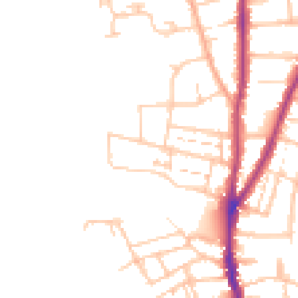 Daytime road noise heatmap for WR3 7AQ