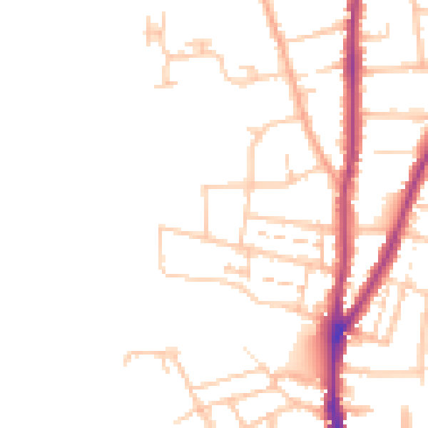 Daytime road noise heatmap for WR3 7AR