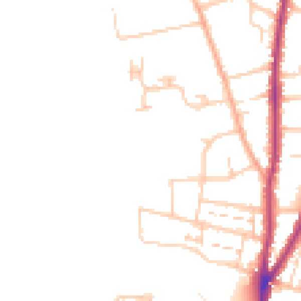 Daytime road noise heatmap for WR3 7AW