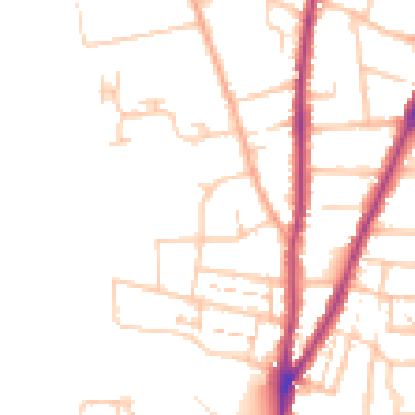 Daytime road noise heatmap for WR3 7AZ