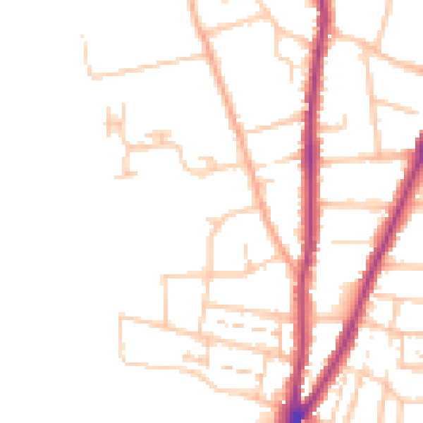 Daytime road noise heatmap for WR3 7BA