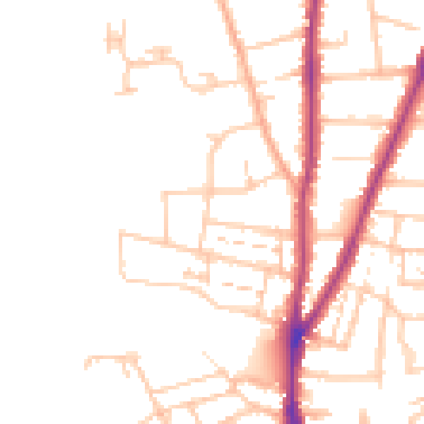 Daytime road noise heatmap for WR3 7BB