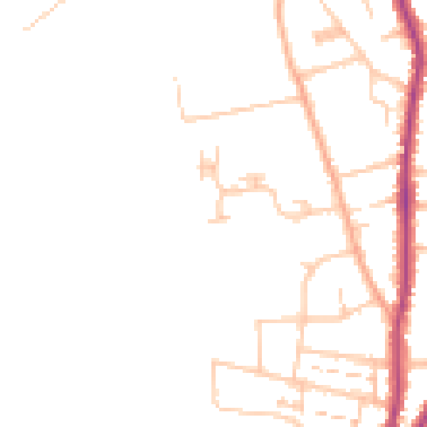 Daytime road noise heatmap for WR3 7BG