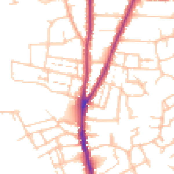 Daytime road noise heatmap for WR3 7BN