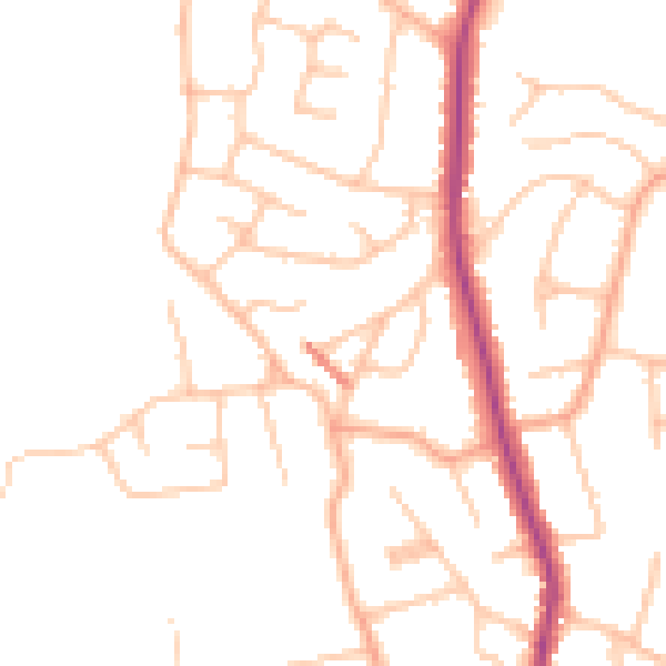 Daytime road noise heatmap for WR3 7DF