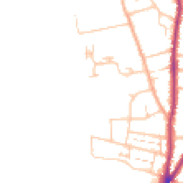 Daytime road noise heatmap for WR3 7DJ