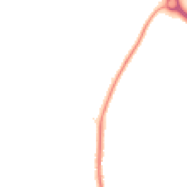 Night-time road noise heatmap for WR3 7DP
