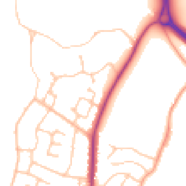 Daytime road noise heatmap for WR3 7ER