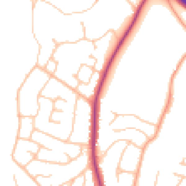 Daytime road noise heatmap for WR3 7FA