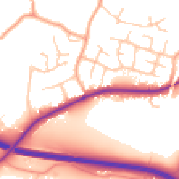 Daytime road noise heatmap for WR3 7FF