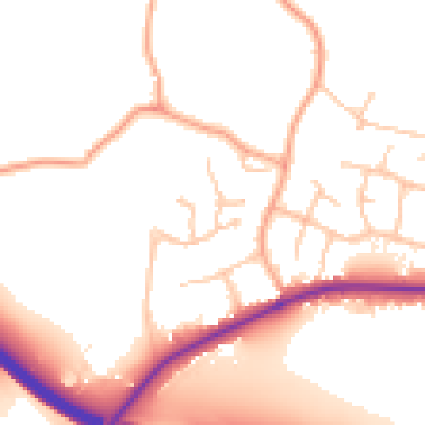 Daytime road noise heatmap for WR3 7LD
