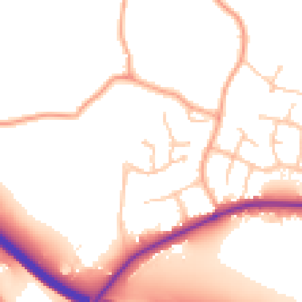 Daytime road noise heatmap for WR3 7LE