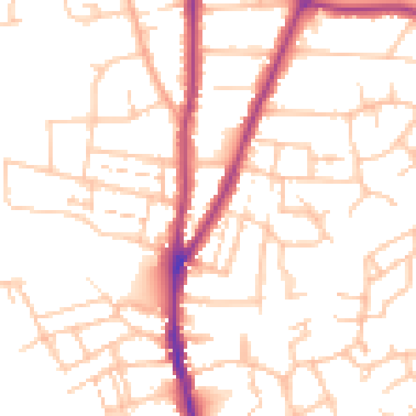 Daytime road noise heatmap for WR3 7LG