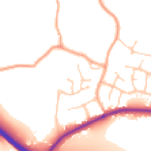 Daytime road noise heatmap for WR3 7LN
