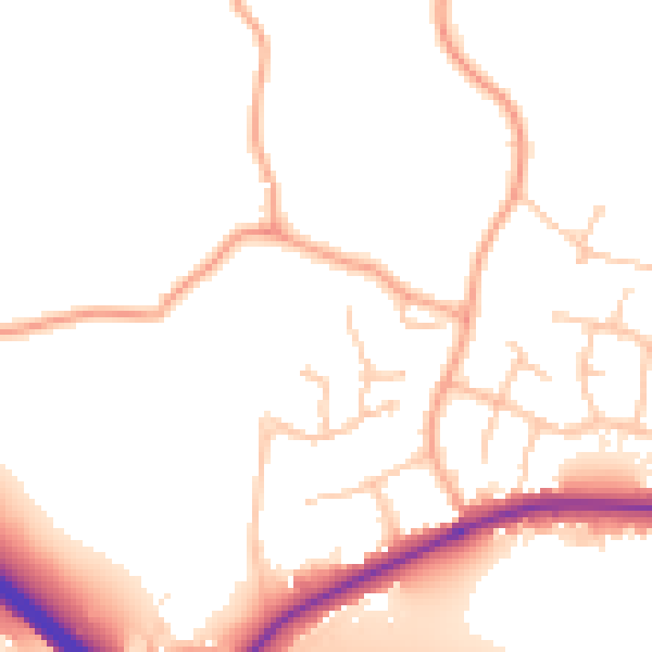 Daytime road noise heatmap for WR3 7LW
