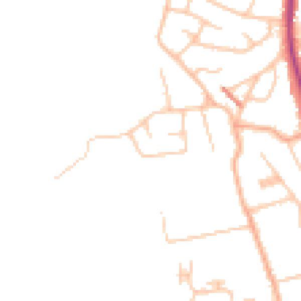 Daytime road noise heatmap for WR3 7NF