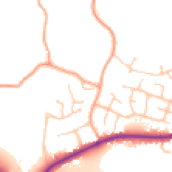 Daytime road noise heatmap for WR3 7NN