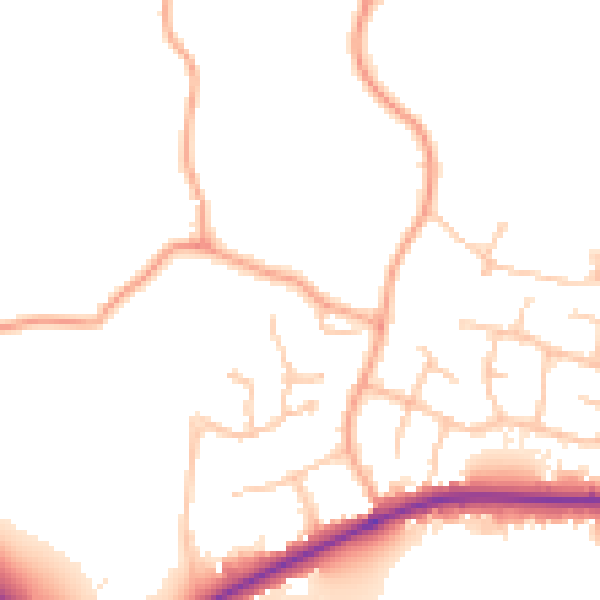 Daytime road noise heatmap for WR3 7NP