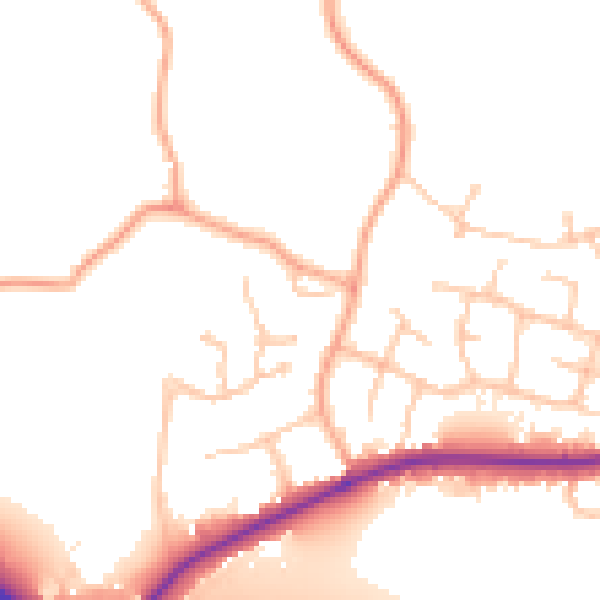 Daytime road noise heatmap for WR3 7NR