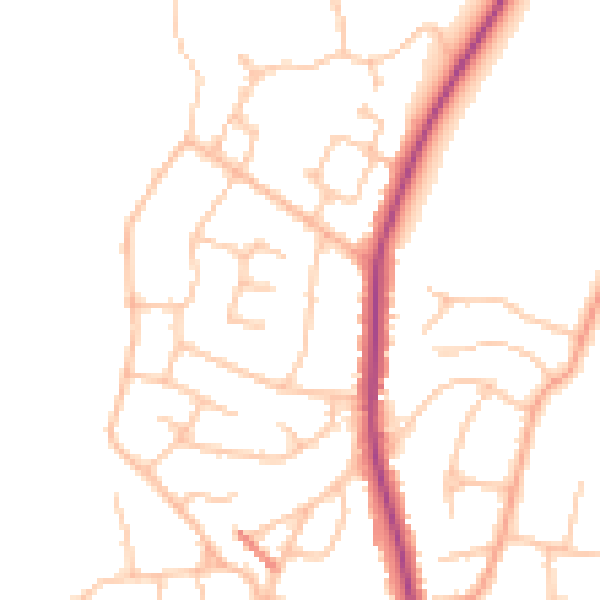 Daytime road noise heatmap for WR3 7QE