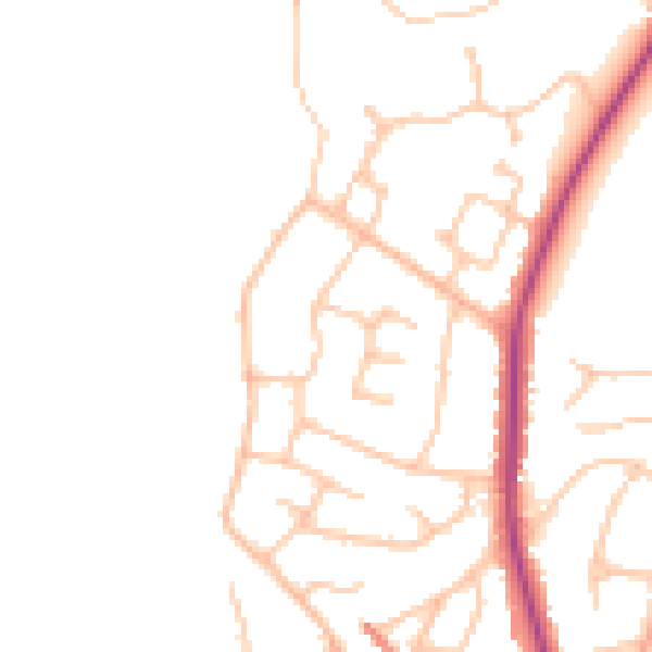 Daytime road noise heatmap for WR3 7QH