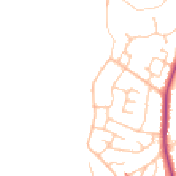 Daytime road noise heatmap for WR3 7RE